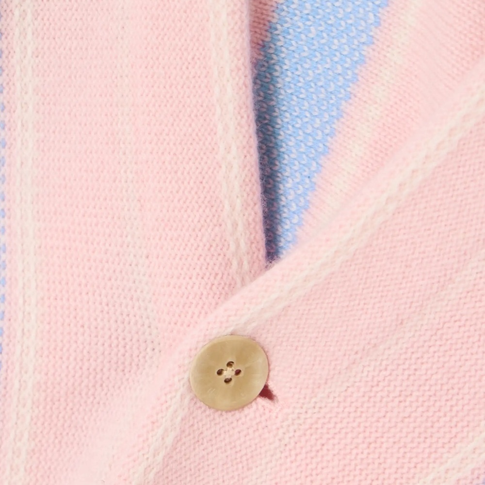 Guest in Residence Baja Everywear Cashmere Cardigan NWT Powder Pink Combo - Picture 8 of 16